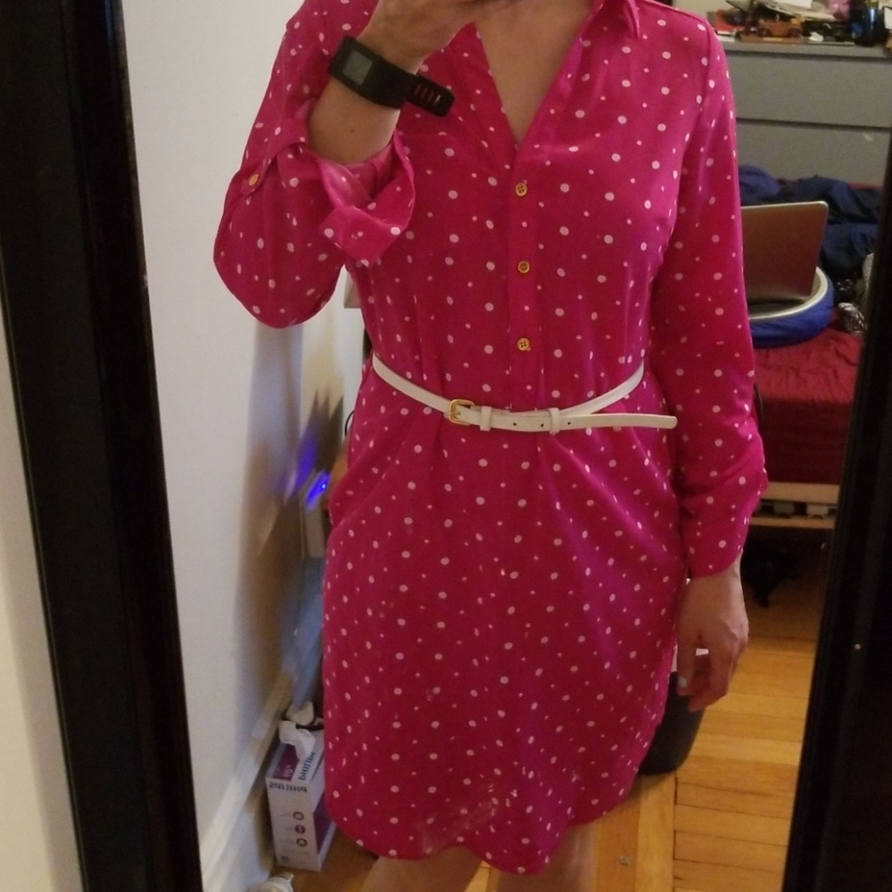 Polka dot shirtdress